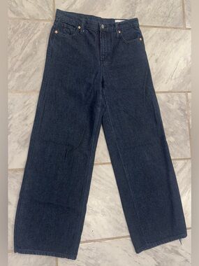 Gap Womens Dark Blue Baggy Mid Rise Jeans Size 0R (25Wx29L)
